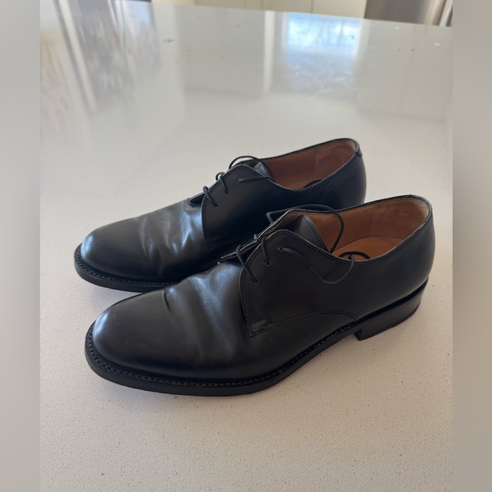 Men’s Bruno Magli Platinum Black Oxford Dress Shoes Size 9